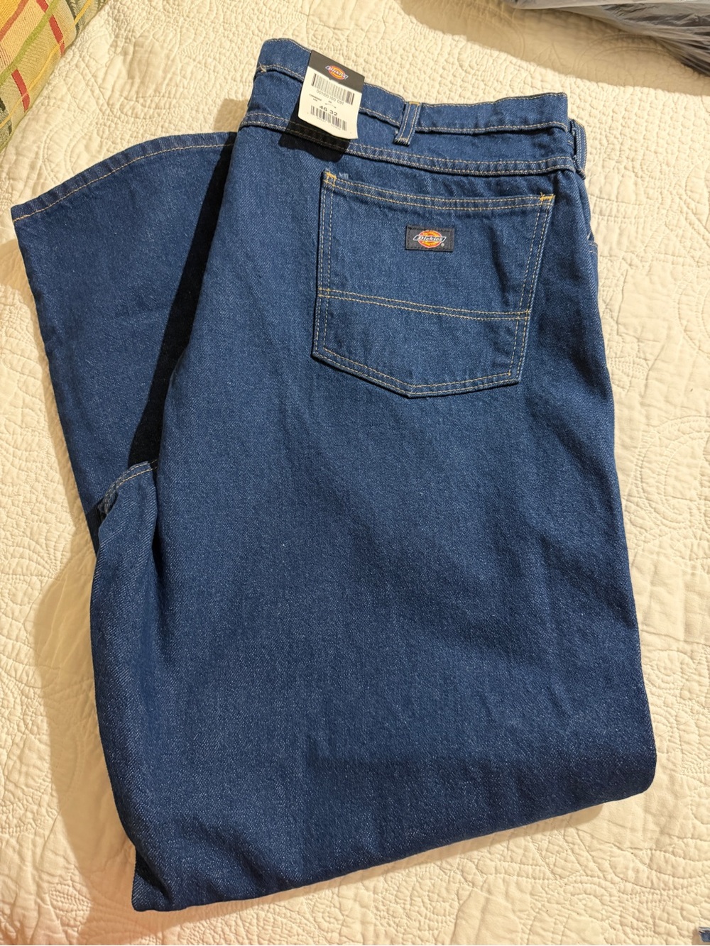Dickies Men’s Relaxed Fit Dark Blue Work Jeans
